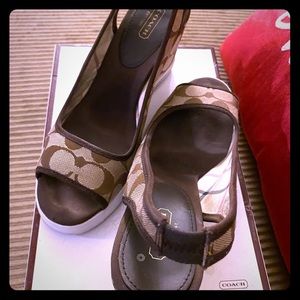 Coach platform sandals